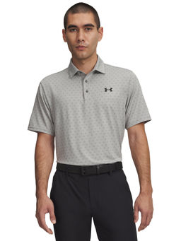 Under Armour - Mens Play Off 3.0 Printed Grey Polo T-Shirt