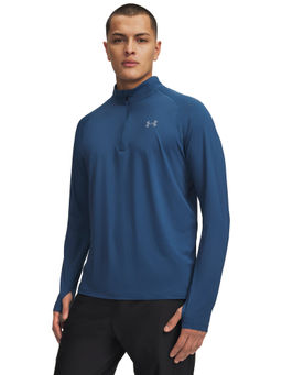 Under Armour - Mens Velocity Pro One Fourth Zip Blue T-Shirt