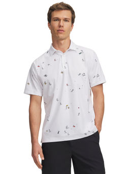 Under Armour - Mens Drive Printed White Polo T-Shirt