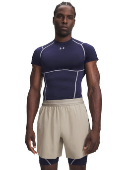 Under Armour - Mens Heat Gear Elite Compression Short Sleeve Blue T-Shirt