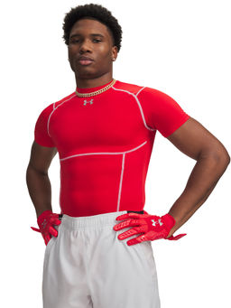 Under Armour - Mens Heat Gear Elite Compression Short Sleeve Red T-Shirt