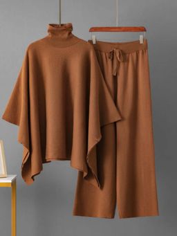 MISS MOSA BY AKANKSHA - Natalia Luxe Winter Coord Set In Rust