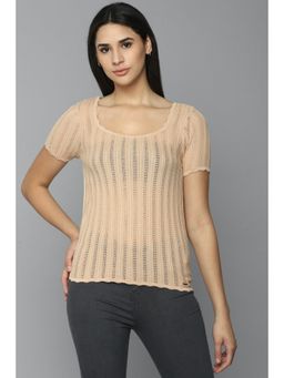 Allen Solly - Beige Textured Top