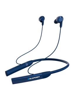 Blaupunkt - BE200 Neckband with 100H Long Playtime, Vibration Alert with Real Time Monitoring (Blue)