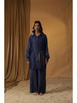 Arpita Sulakshana - Navy Blue Foil Printed Co-Ord Set