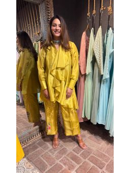 Arpita Sulakshana - Yellow Handpainted Co-Ord Set