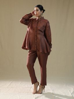 Arpita Sulakshana - Brown Summer Silk Co-Ord Set