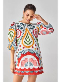 Verb - Ivory Claire Embroidered Mini Dress