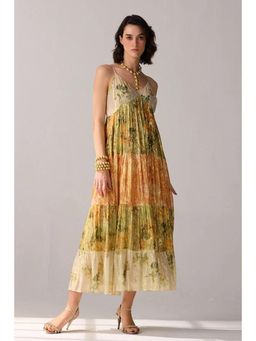 Verb - Mustard Kara Spaghetti Maxi Dress