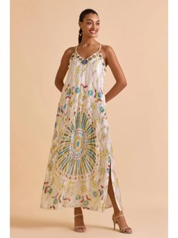 Verb - Ivory Anissa Beaded Lurex Maxi Dress
