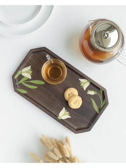 AURUM CRAFTS - Mirra Hand Painted Wooden Snack Tray