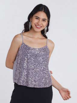 Zink London - Women Grey Melina Singlet Top