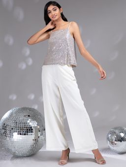 Twenty Dresses by Nykaa Fashion - Silver Time To Dance Top