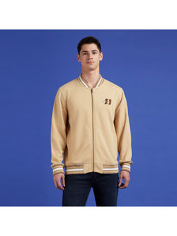 Pepe Jeans - Beige Embroidered Full Sleeve Sweatshirt