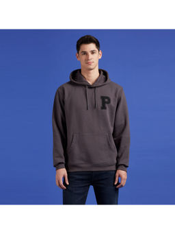 Pepe Jeans - Grey Graphic Full Sleeve Oversized Hoodie