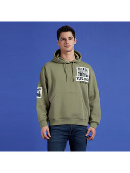 Pepe Jeans - Green Graphic Print Full Sleeve Hoodie
