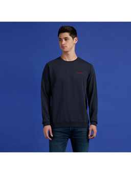 Pepe Jeans - Navy Blue Back Print Full Sleeve Sweatshirt