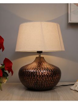 Homesake - Antique Table Lamp Guard Khadi Shade