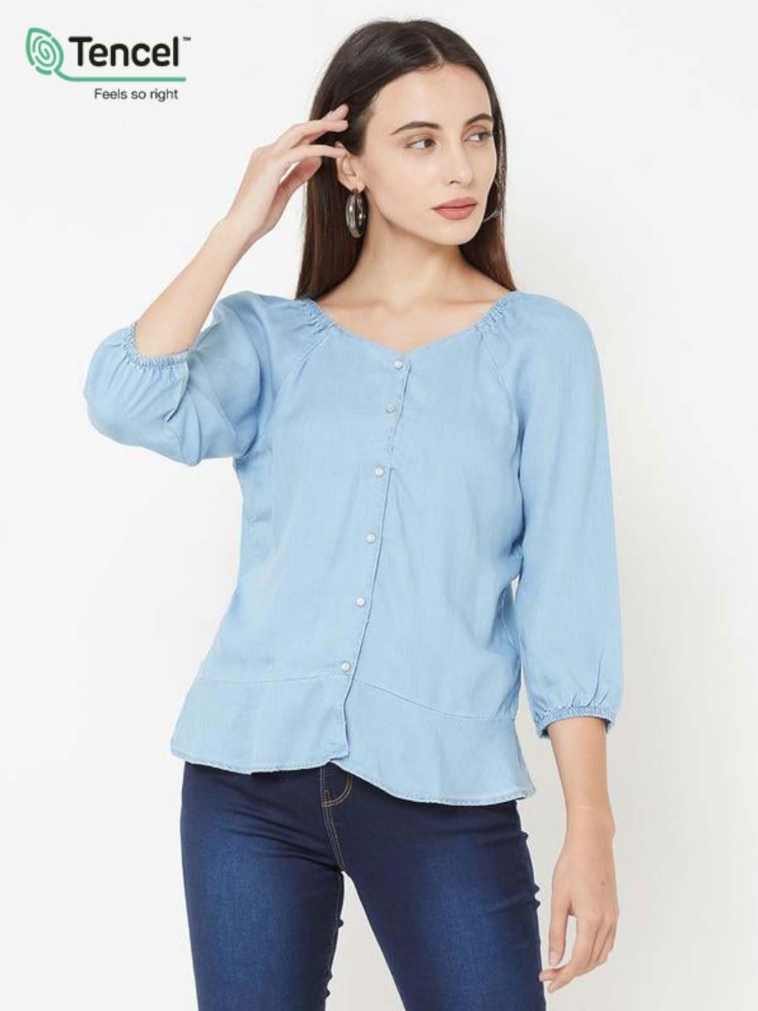 Buy Kraus Jeans Light Blue Woven Denim 