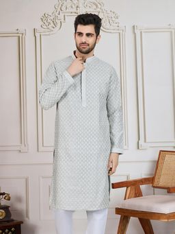 Sanwara - Men Stylish and Designer Pista Chikankari Kurta
