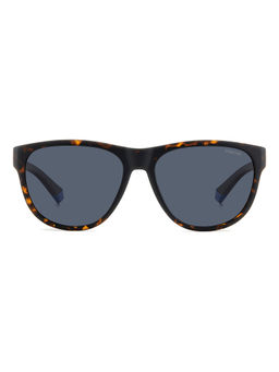 Polaroid - Unisex Blue Square Full Rim Sunglass (56)