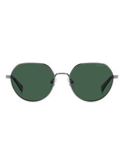 Polaroid - Unisex Green Round Full Rim Sunglass (54)