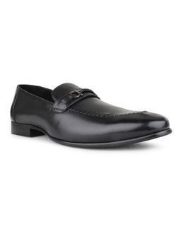 ATESBER - Men Black Formal Solid Round Toe Loafers