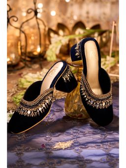 House of Vian - Falak Navy Blue Mules