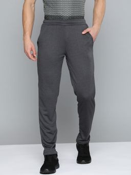 Alcis - Men Charcoal Grey Solid Track Pants