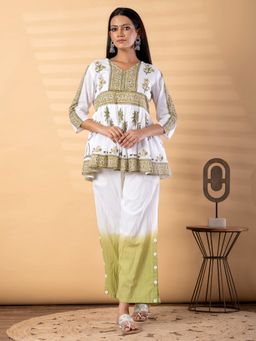 Readiprint - Women Floral Cotton Blend Peplum Co-Ord Set