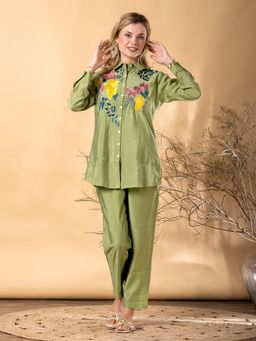 Readiprint - Women Embroidered Silk Co-Ord Set