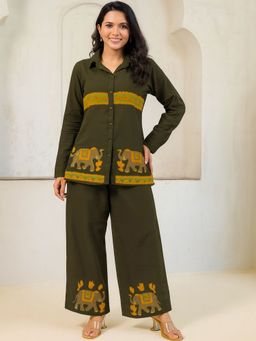 Readiprint - Women Embroidered Cotton Blend Co-Ord Set