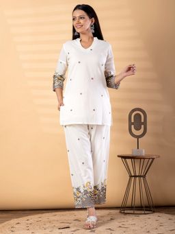 Readiprint - Womens Embroidered Pure Cotton Co-Ord Set