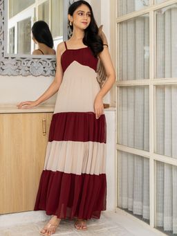 HOUSE OF JAMOTI - Brownyard Vintage Brown Maxi Dress