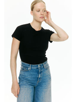 H&M - Women Black MAMA 2-Pack Ribbed Nursing T-Shirts