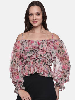 IS.U - Multi-Color Printed Regular Fit Top