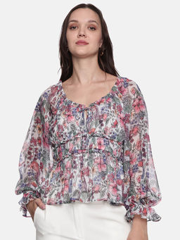 IS.U - Multi-Color Printed Regular Fit Top