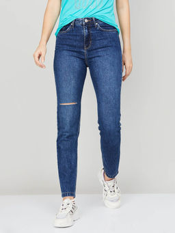 Xpose - Blue Solid Slim Fit Jeans