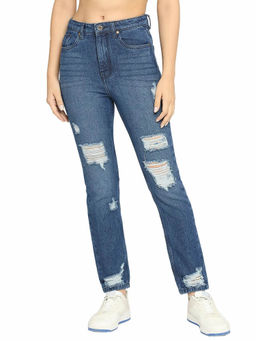 Being Human - Blue Solid Slim Fit Jeans