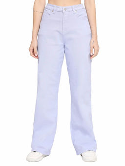 Being Human - Purple Solid Straight Fit Jeans