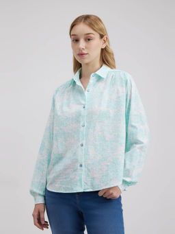 Pepe Jeans - Blue Floral Relaxed Fit Shirt