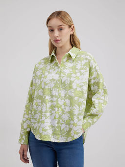 Pepe Jeans - Green Floral Relaxed Fit Shirt