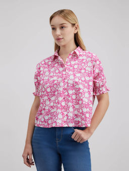 Pepe Jeans - Pink Floral Relaxed Fit Shirt