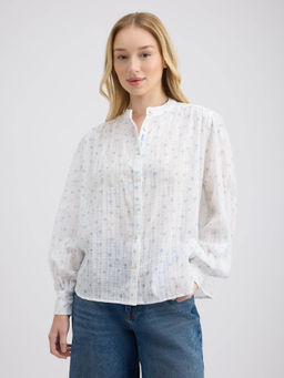 Pepe Jeans - White Floral Relaxed Fit Shirt
