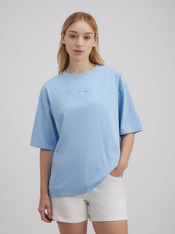 Pepe Jeans - Blue Embellished Oversized Fit T-Shirt