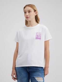 Pepe Jeans - White Printed Relaxed Fit T-Shirt