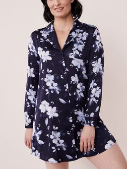 La Vie En Rose - Satin Nightshirt