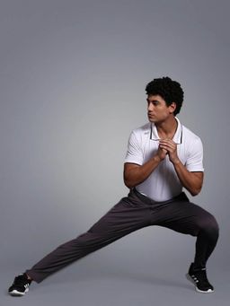 Dida - Men's Grey Regular Sports Activewear Track Pant