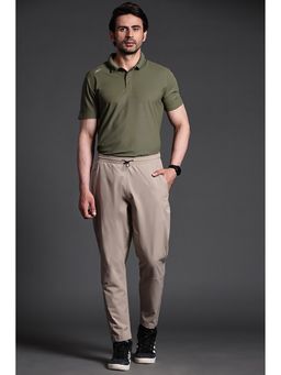 Dida - Men's Beige Regular Sports Activewear Track Pant