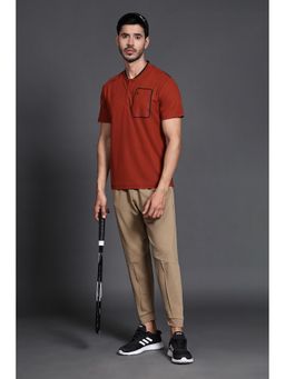 Dida - Men's Beige Regular Sports Activewear Track Pant